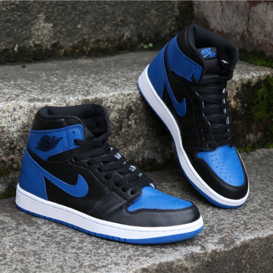 Air Jordan 1 Retro High OG Royal Musta/Royal-Valkoinen 555088 007