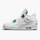 Air Jordan 4 Retro Metallic Green Naiset/Miehet CT8527 113 Valkoinen/Metallic Hopea-Pine Gre