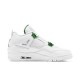 Air Jordan 4 Retro Metallic Green Naiset/Miehet CT8527 113 Valkoinen/Metallic Hopea-Pine Gre