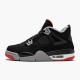 Air Jordan 4 Retro Bred 2019 Release Musta/Cement Harmaa-Summit Valkoinen 308497 060